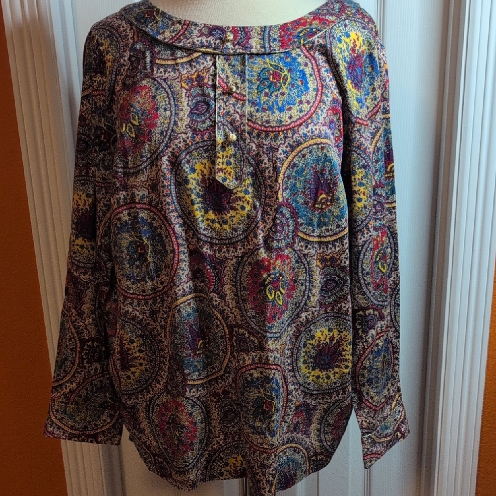 Talbots Multicolor Paisley Blouse
